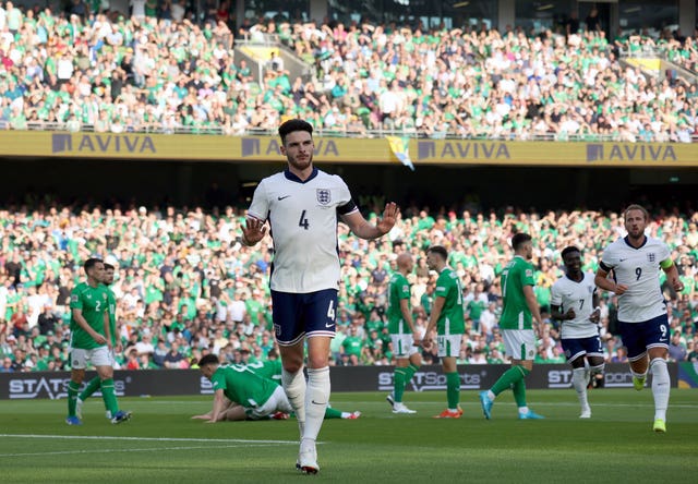 Declan Rice refuses to celebrate after scoring England''s opener