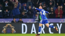 Yunus Akgun celebrated Leicester’s third goal (Bradley Collyer/PA)