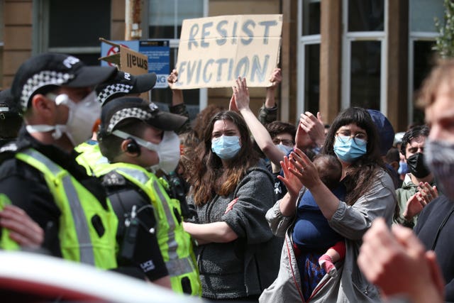 Glasgow immigration protest