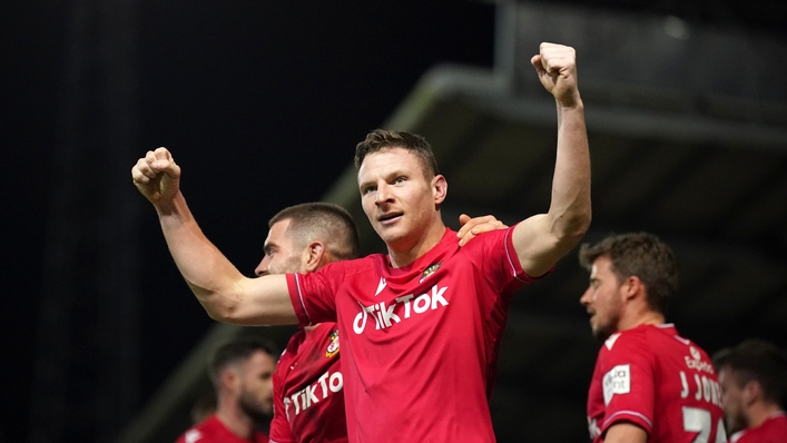 Paul Mullin scored both Wrexham’s goals (Peter Byrne/PA)