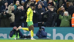 Jonathan Rowe celebrates scoring for Norwich against West Brom