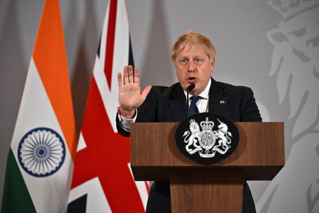 Boris Johnson visit to India